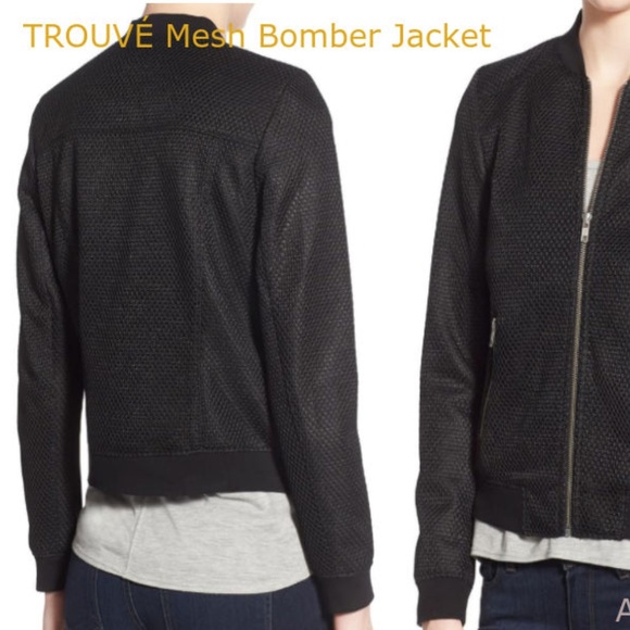 TROUVÉ Mesh Bomber Jacket Size Small - Picture 3 of 4